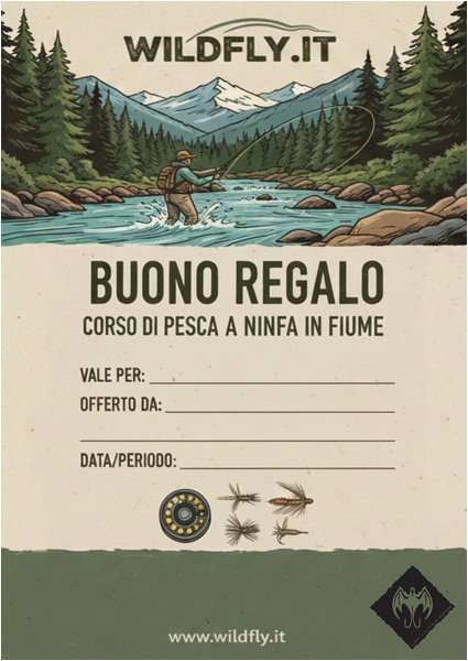 Buono regalo per un corso di pesca a ninfa